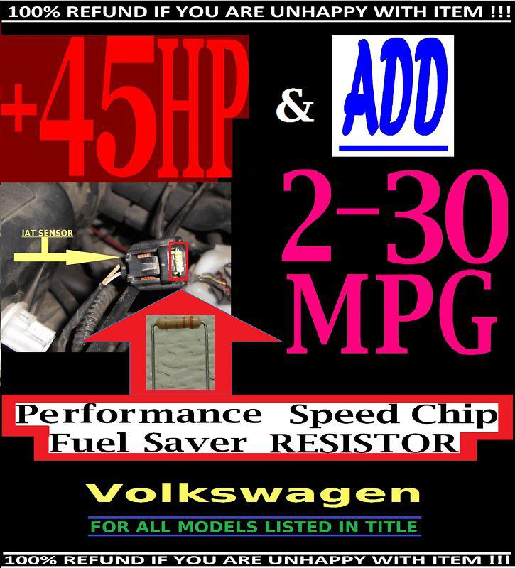 Volkswagen rabbit / golf 1989-2012 performance fuel saver speed chip resistor
