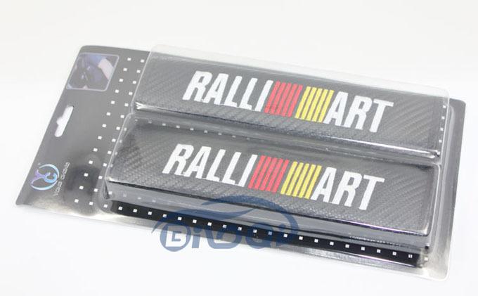 A Pair Ralliart Carbon fiber Seat belt Cover Shoulder Pad Pads For Mitsubishi, US $14.88, image 6