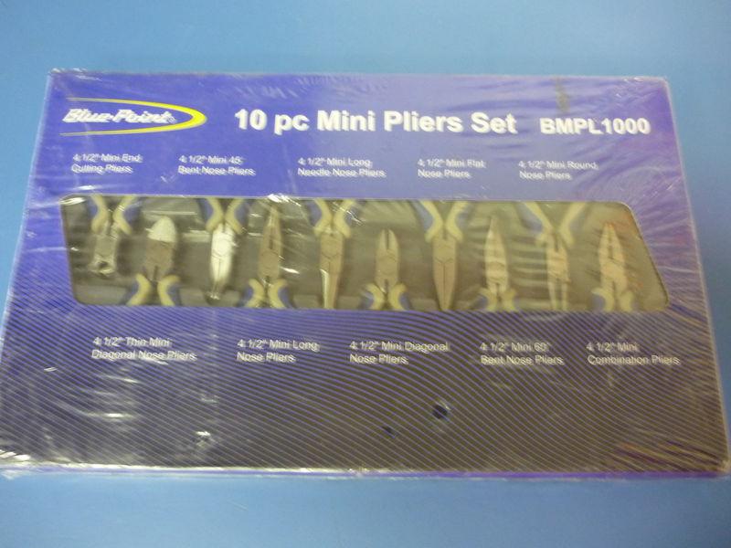Blue point bmpl1000 10 piece mini pliers set  new in package