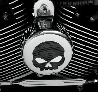 Chrome skull horn cover for harley softail dyna sportster touring fx fl xl model