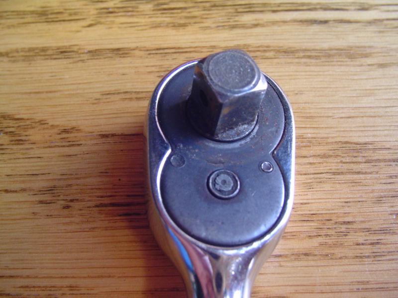 Find snap on 3/8 drive ratchet pat.fl72010" long handleusedno