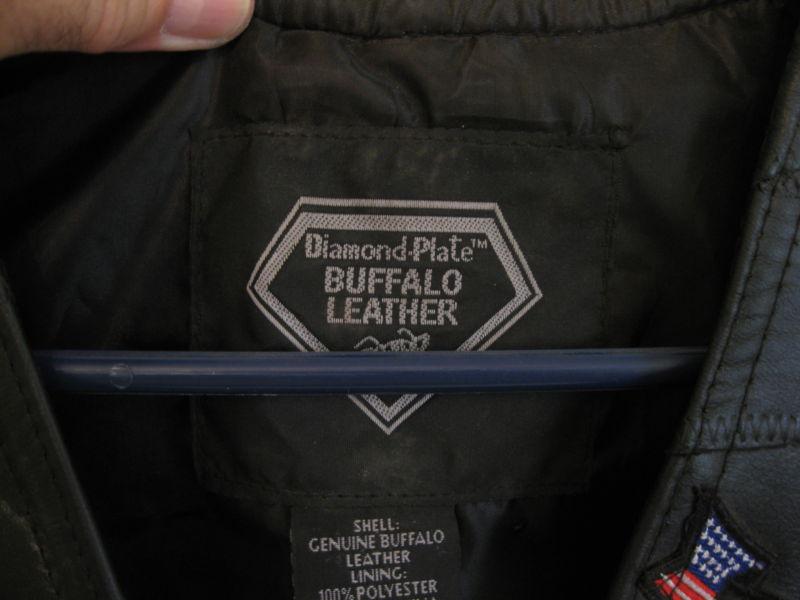 Genuine Buffalo Leather Biker Vest (Black), US $34.95, image 2