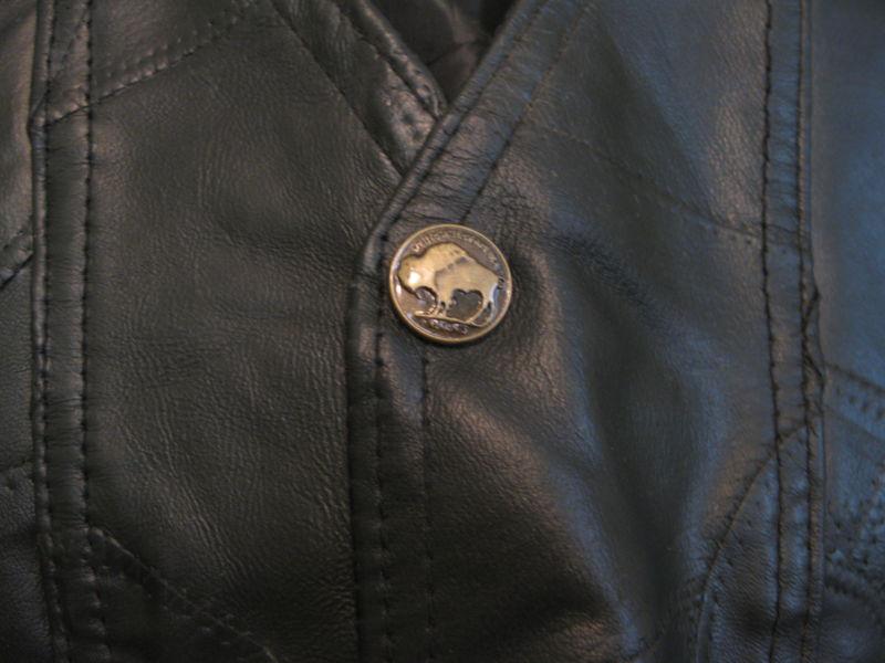 Genuine Buffalo Leather Biker Vest (Black), US $34.95, image 10