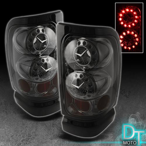 Smoke 94-01 ram pickup truck led ring altezza tail brake lights lamps smoked