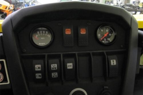 Can-am commander aluminum (2) gauge / (2) switch panel ( black ) version #1 ~new