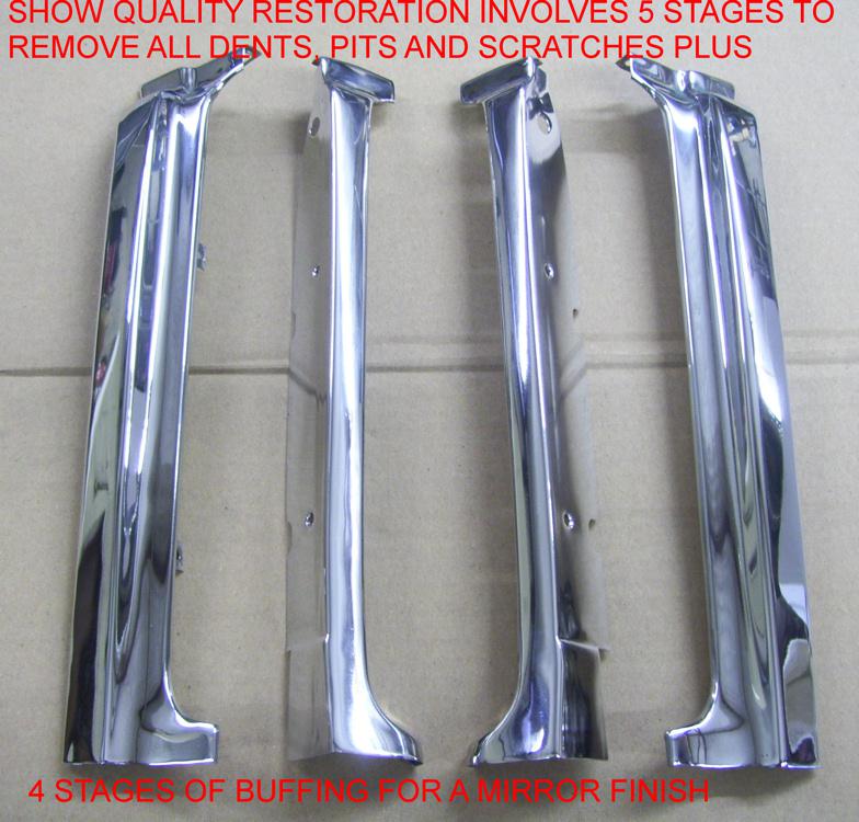 Find 55,56,57 CHEVY 2 DOOR HARDTOP VENT WINDOW TRIM MOLDING SET RESTORED SHOW QUALITY in Fort
