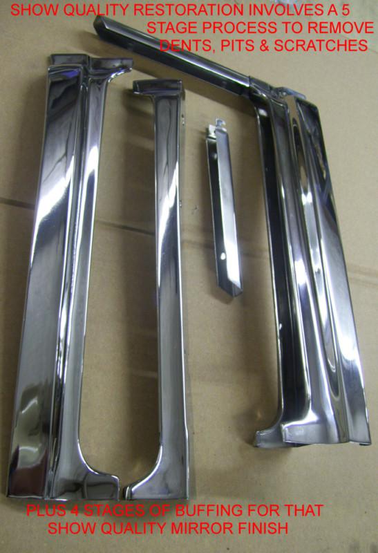 Find 55,56,57 CHEVY 2 DOOR HARDTOP VENT WINDOW TRIM MOLDING SET RESTORED SHOW QUALITY in Fort