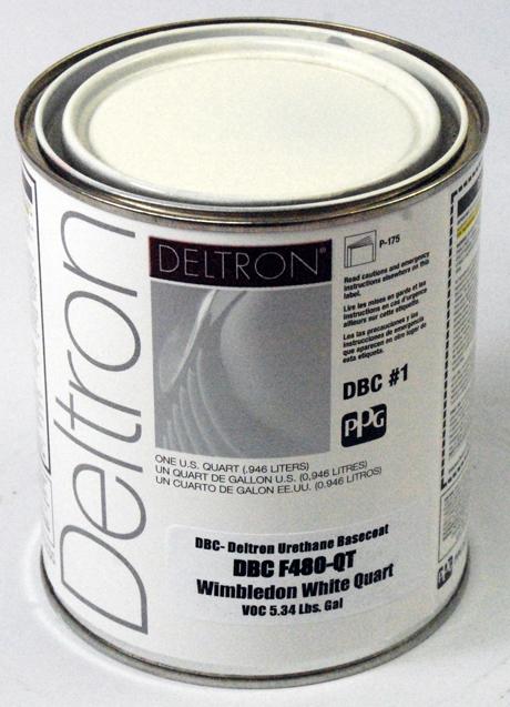 Ppg dbc deltron basecoat wimbledon white quart auto paint