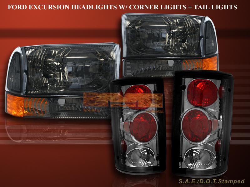 Find 00 04 Ford Excursion Smoke Tail Lights + Smoke Headlights