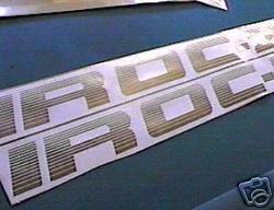 Gold iroc-z decals set in rare... gm color. free ship