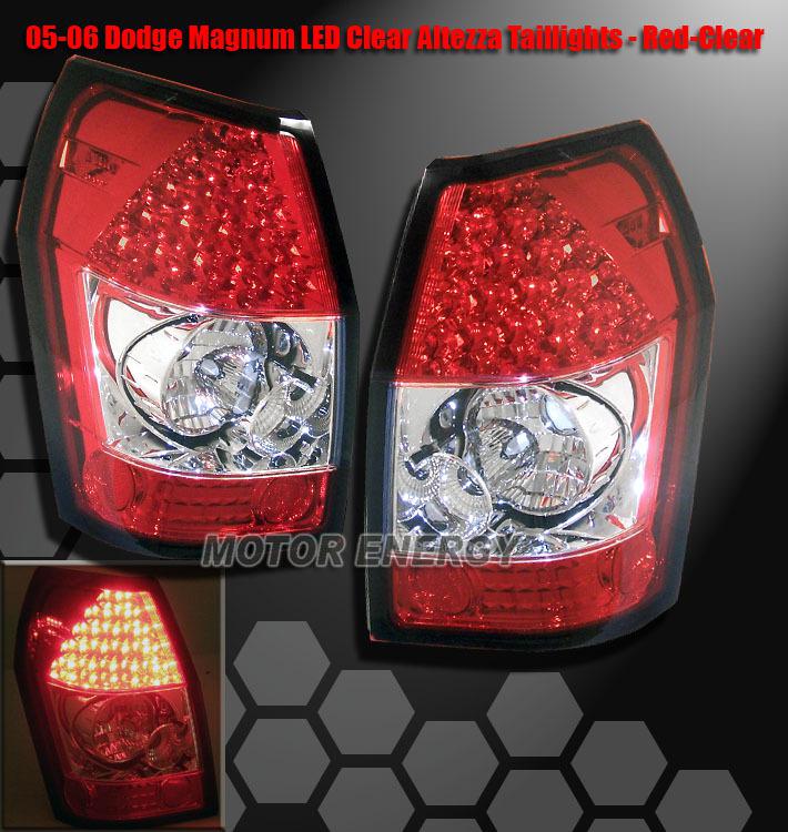 2005-2006 dodge magnum led altezza tail light red/clear