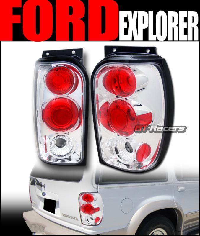 Chrome housing altezza tail lights brake lamps 1998-2001 ford explorer 4d suv jy