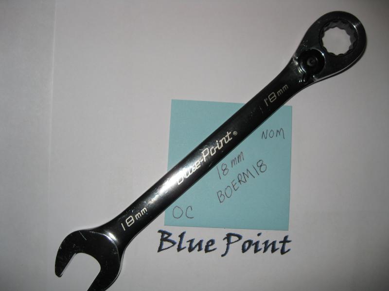 Blue point boerm 18 mm metric ratcheting box wrench nice