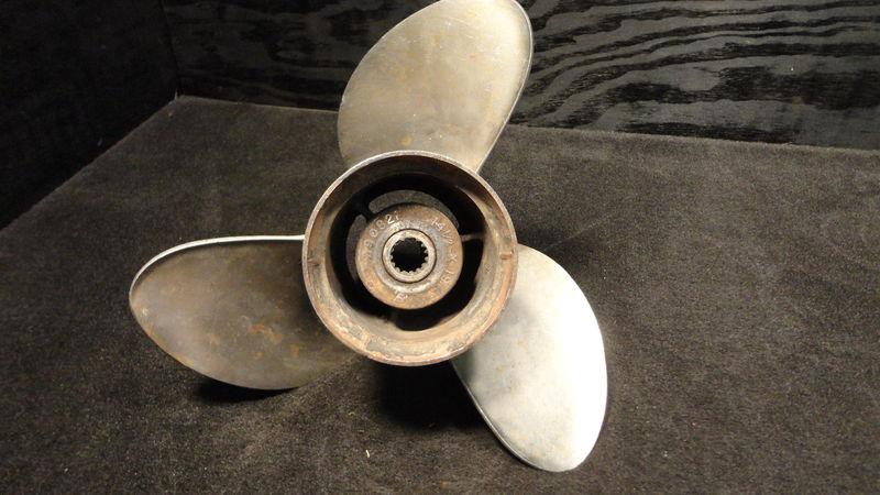 Johnson/evinrude stainless steel propeller 14.5x19~15 spline outboard boat lh