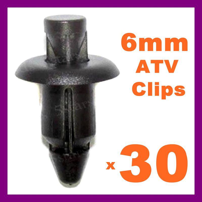 30x front rear plastic fairing body part fender rivet clips for honda polaris