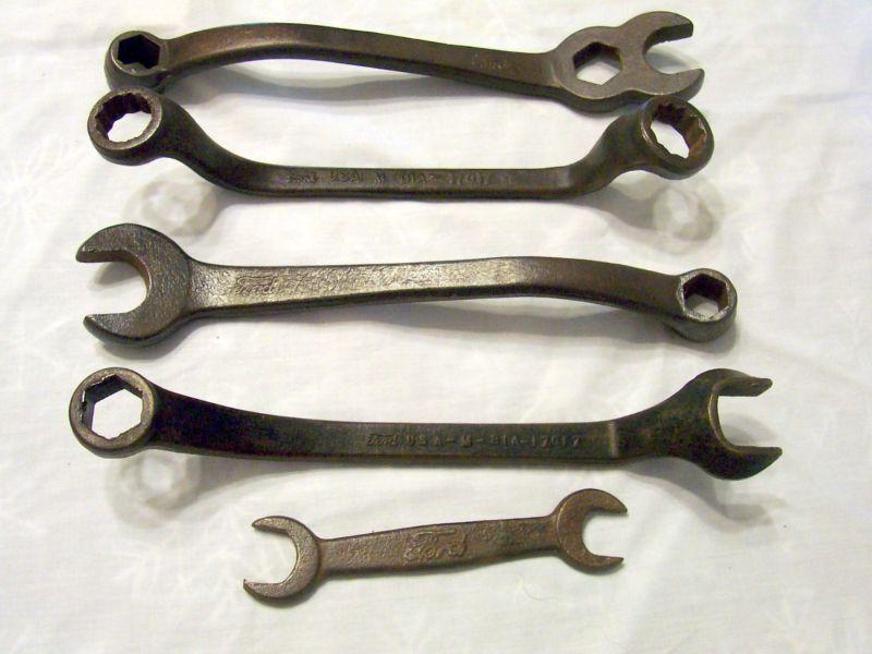 Find ANTIQUE SET OF FORD WRENCHES W/ FORD SCRIPT, 5, VG. CONDITION in