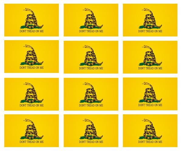 Gadsden flag decal 12 2"x1.2" dont tread on me american usa hard hat sticker zu1
