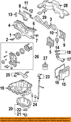 Subaru oem 13570aa17a engine timing cover/timing cover