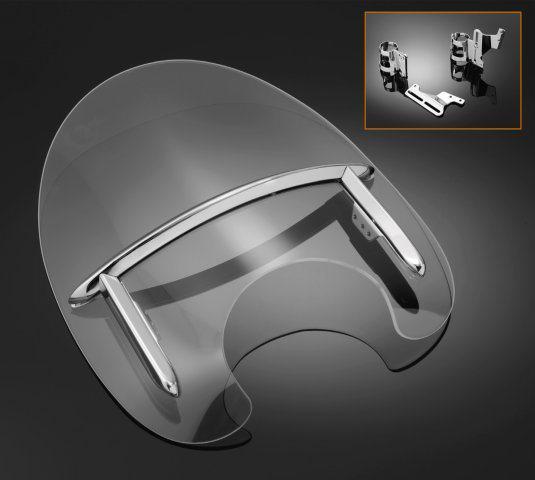Deluxe windshield screen for japanese cruisers 16 inches high