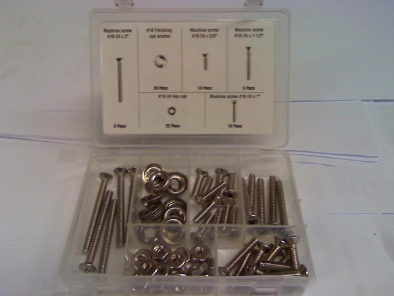 Stainless steel screws finishing washers nuts auto car truck boat motorcycle