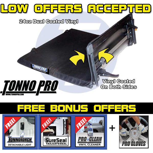 2005-2012 toyota tacoma tonno pro tonneau 5' bed cover 