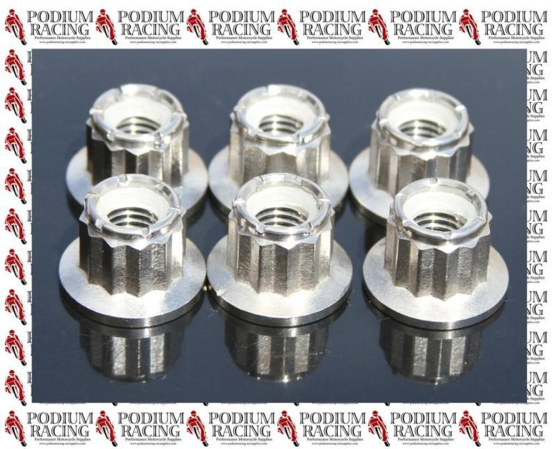 Ducati titanium 12 point sprocket nuts set of 6  with self-lock  streetfighter