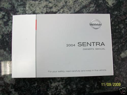 2004 nissan sentra owners manual 