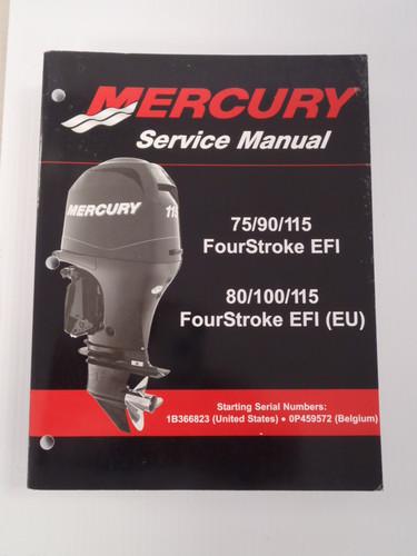 Used mercury outboards 75/90/115 fourstroke efi factory service manual 90-899185