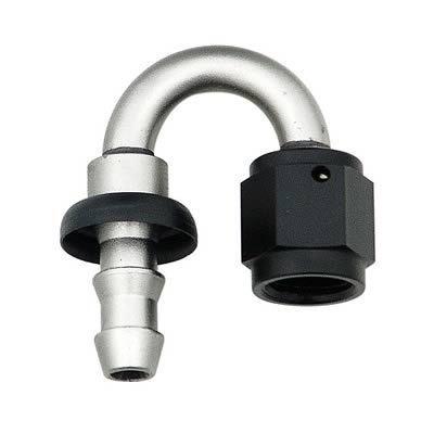 Mr. gasket push-on hose fitting -4 an socketless barb female 180 degree p1804