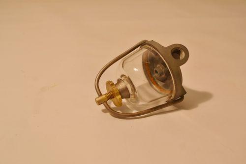Vintage original imperial brass fuel filter w/ glass bowl 