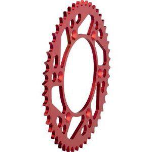 Moose aluminum rear sprocket - red - 46t, sprocket teeth: 46, sprocket 1211-0649
