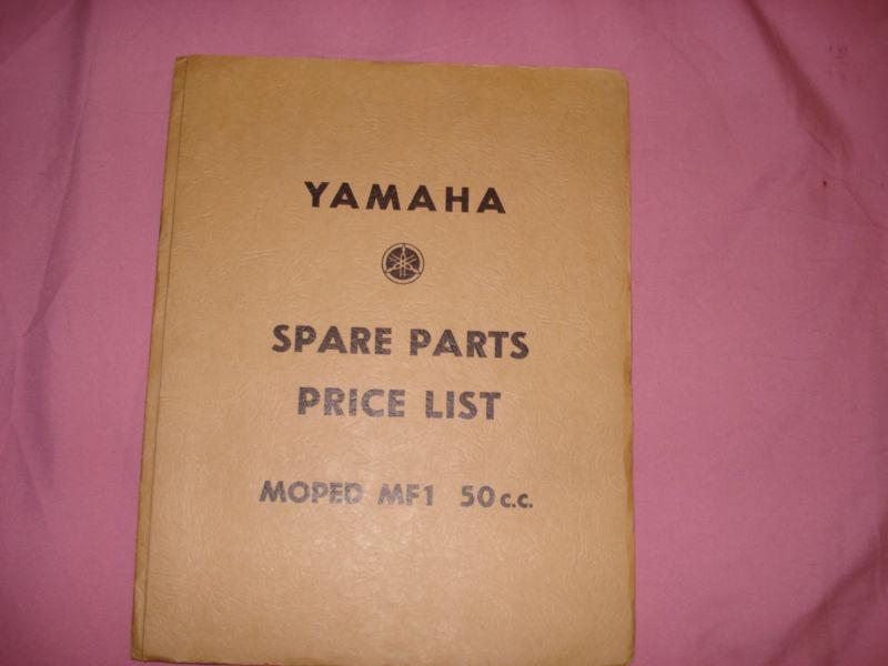 Yamaha spare parts list price list moped mf1 50cc
