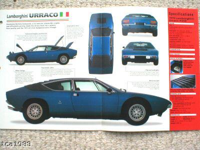 1973 / 1974 / 1975 lamborghini urraco imp brochure