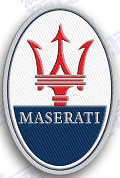 Maserati - auto car  sports iron on embroidery patch 2.3 x 1.7" -  racing fast  