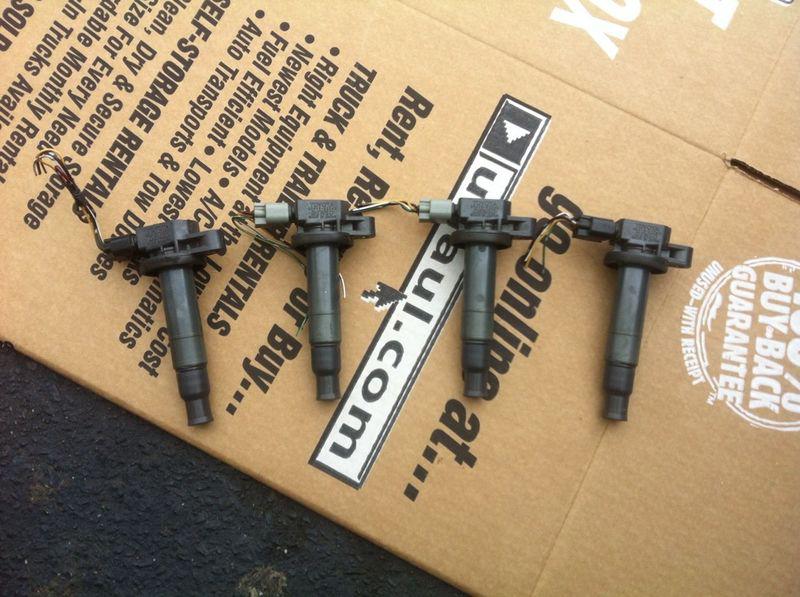 Toyota oem ignition coils (4) module spark plug wires 1zzfe 9008019015 pigtails