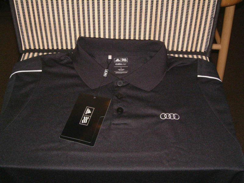 Audi collection black golf polo shirt by adidas usa size xl: euro size xxl nib