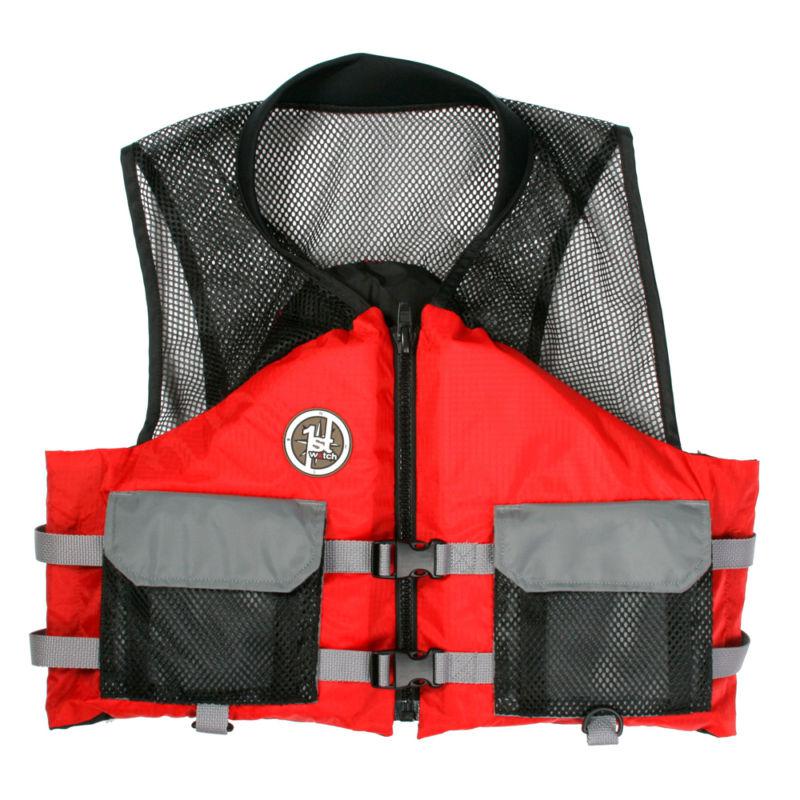 First watch av-4000-xl contender recreational mesh vest - red/grey - x-large
