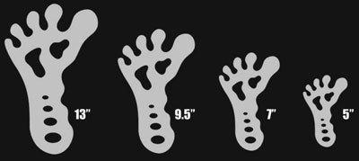 4 airbrush stencils-big foot curves-hobby-auto-paint