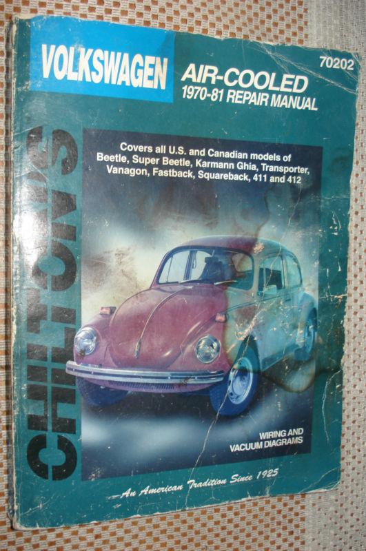 1970-1981 vw bug karmann ghia bus beetle van service manual shop book 77 78 79 