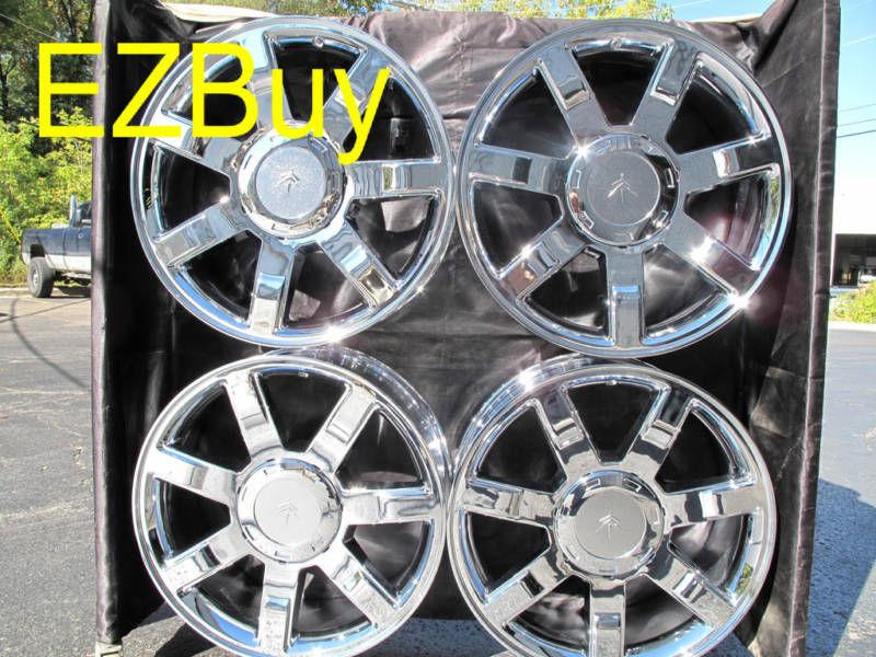 22" gmc chevrolet escalade factory chrome wheels rims 5309 with plain centercap
