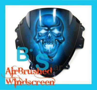 Honda cbr600 f4i 2001-2007 double bubble racing airbrushed windscreen 12
