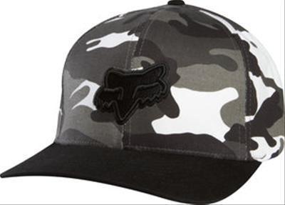 New fox racing racing squad flexfit hat cap white camo 02987-001 size l/xl