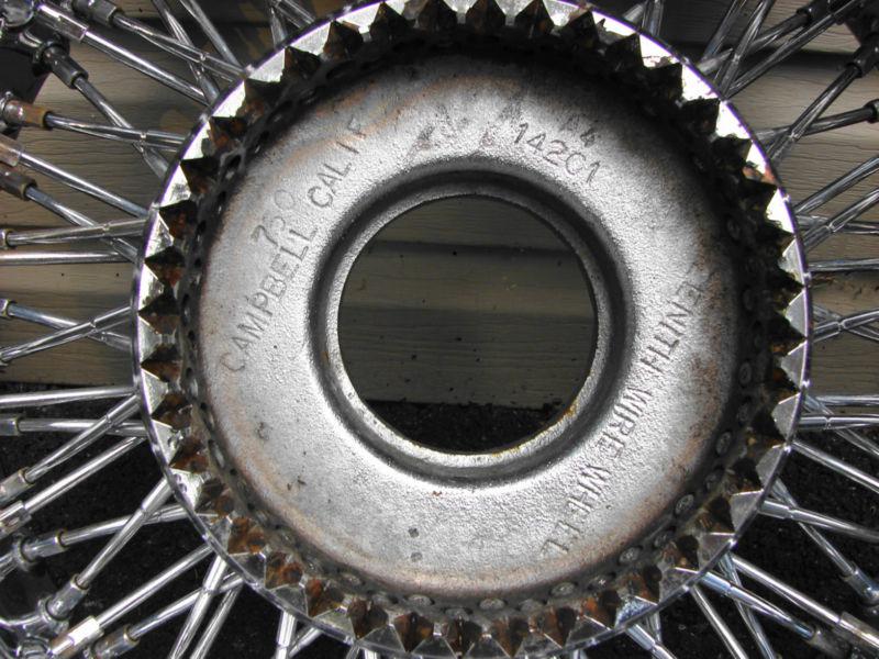 63 64 65 66 67 CORVETTE ZENITH KNOCK OFF CHROME WIRE WHEELS 15 X 7 IMPALA, US $1,599.00, image 9