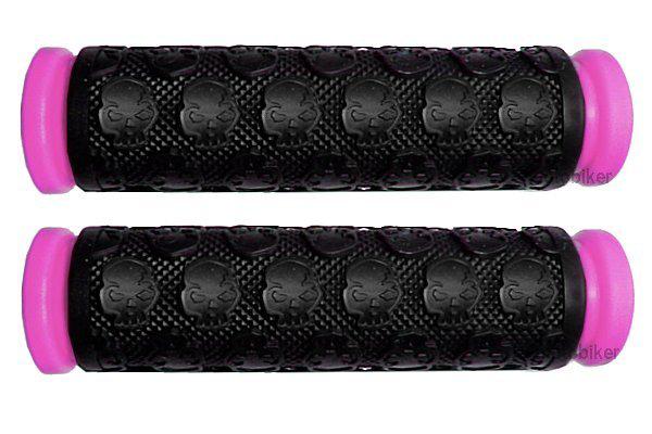 Yamaha atv raptor 450 550 660 700 yfz pink thick skull handlebar gel hand grips