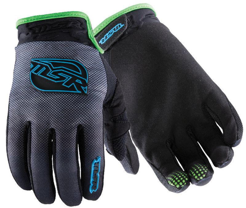 Msr renegade black green medium dirt bike gloves motocross mx atv race gear md