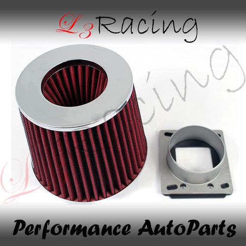 88-92 golf 1.8 2.0 l4 air intake adapter + red filter