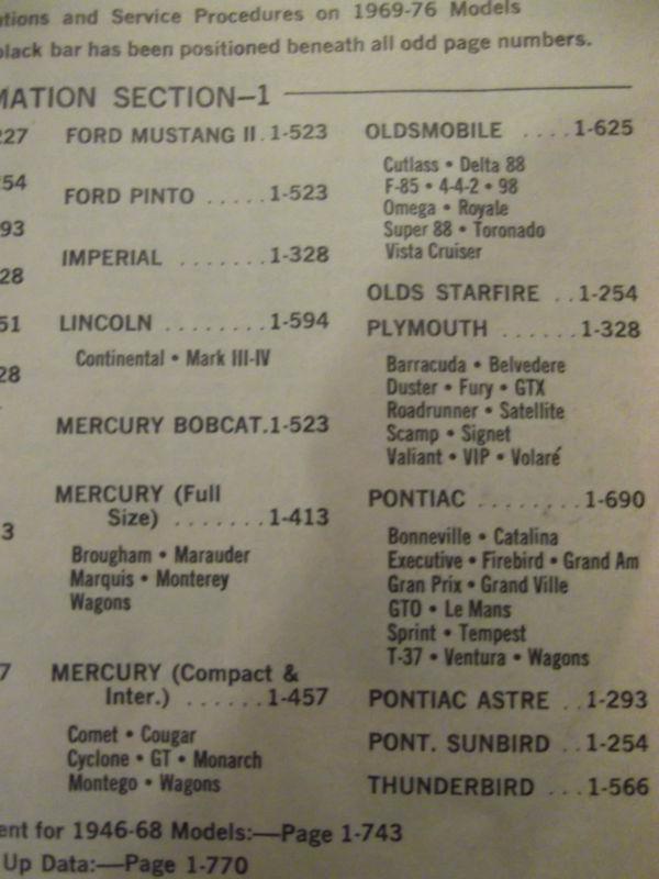 1976 Motor Auto Repair Manual - 39th Edition Hard Cover Original Car Manual, US $13.00, image 7