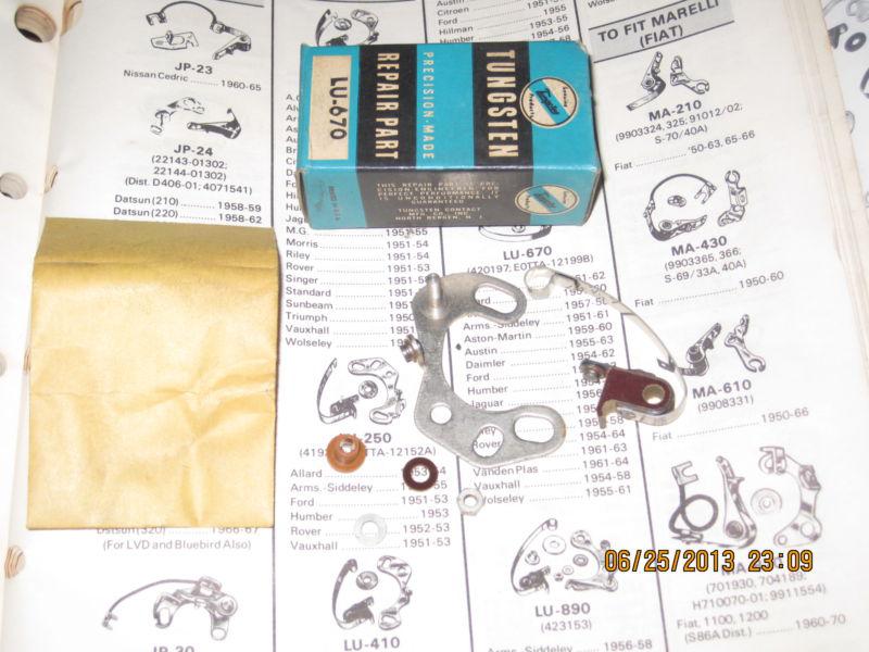 Morris, riley,rover,standard,vanden plas,vauxhall,wolseley contact points