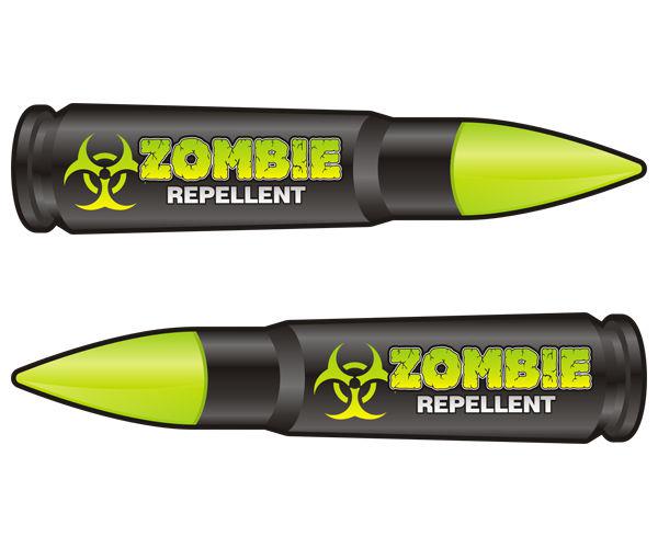 7.62 x 39 zombie decal set 5"x1.1" bullet ammo sks ak rifle vinyl sticker u5ab