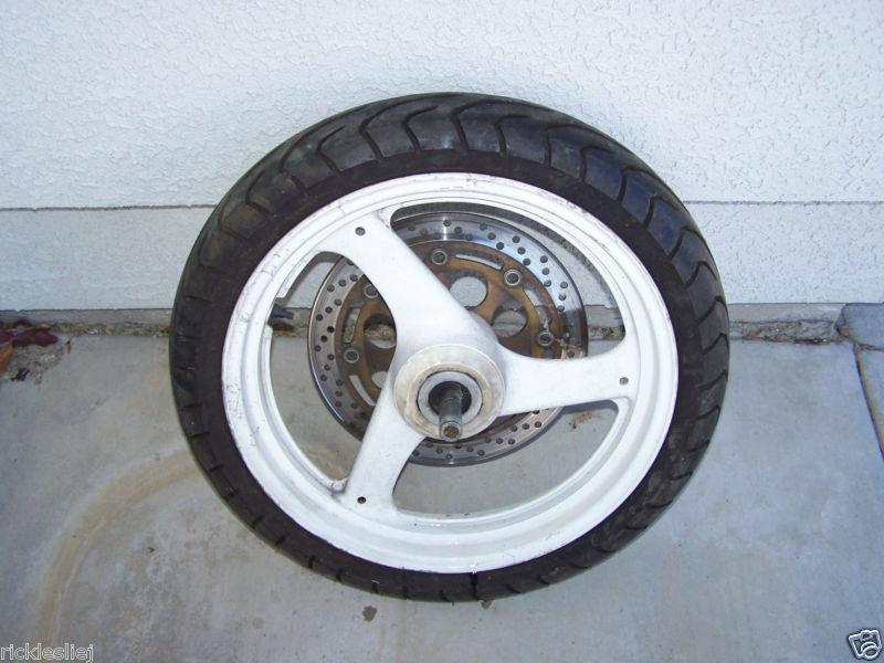 Suzuki gsf400 bandit front wheel assembly with new tire 1991-1993  
